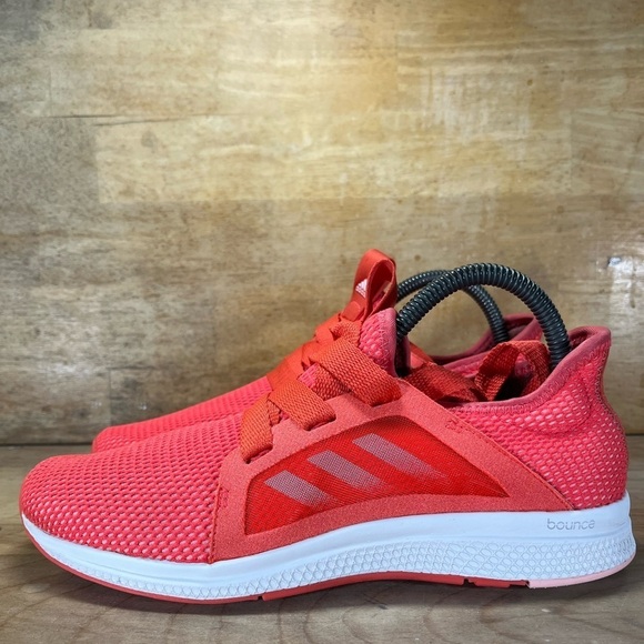 Adidas Edge Lux Bounce Womens Size 7.5 Training Shoes Sneakers Bright Orange - Picture 3 of 8